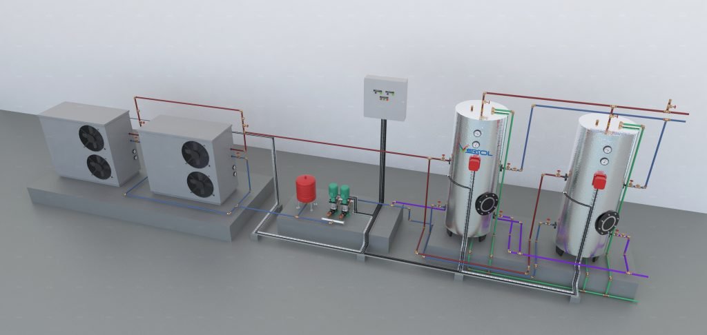 Heating Isometric 2-ISOMETRIC-HEAT-PUMP-SYSTEM-2 | Versol Group | Water Heating/Cooling ...