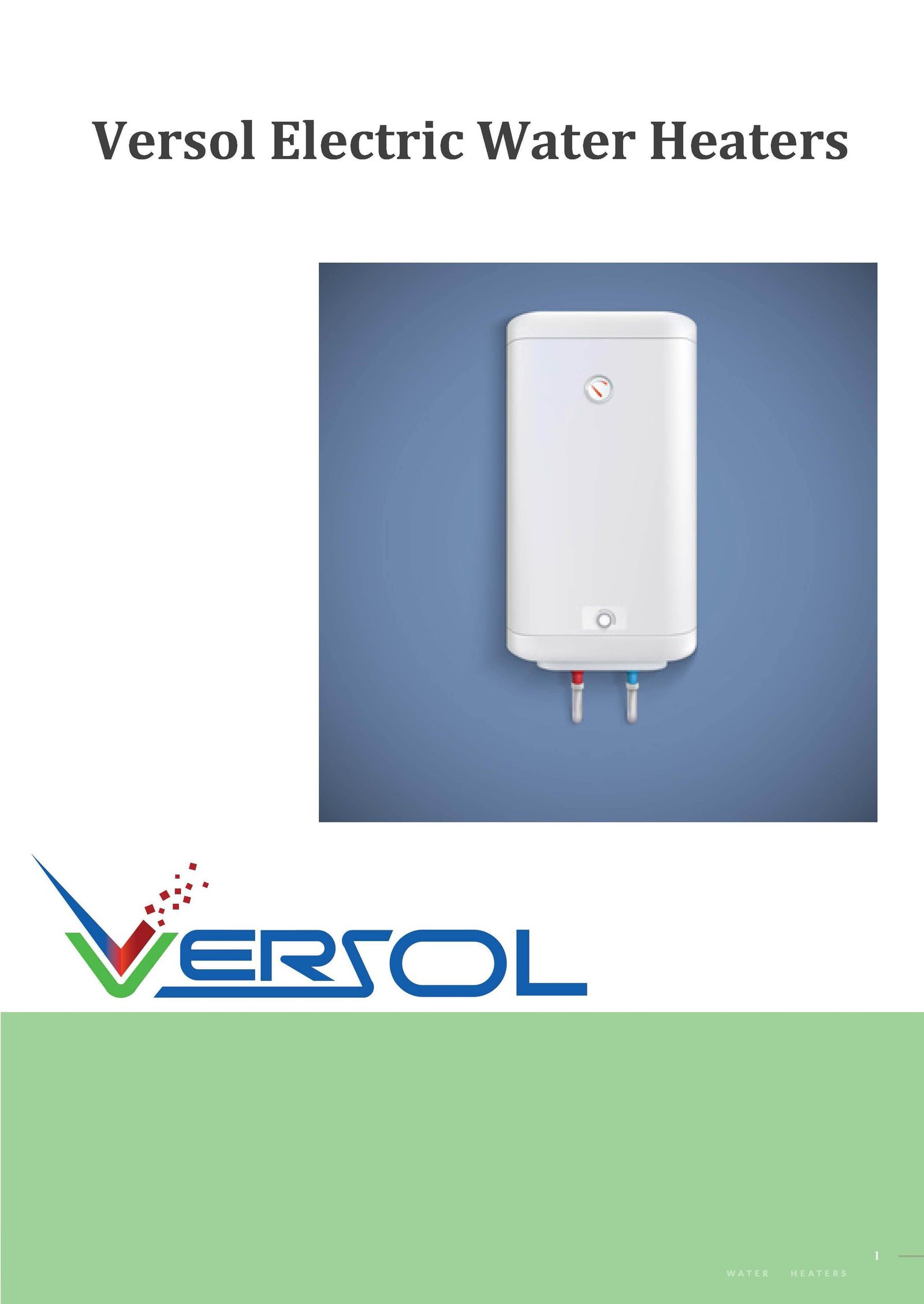 ELECTRIC WATER HEATERS, ELECTRIC STORAGE WATER HEATERS